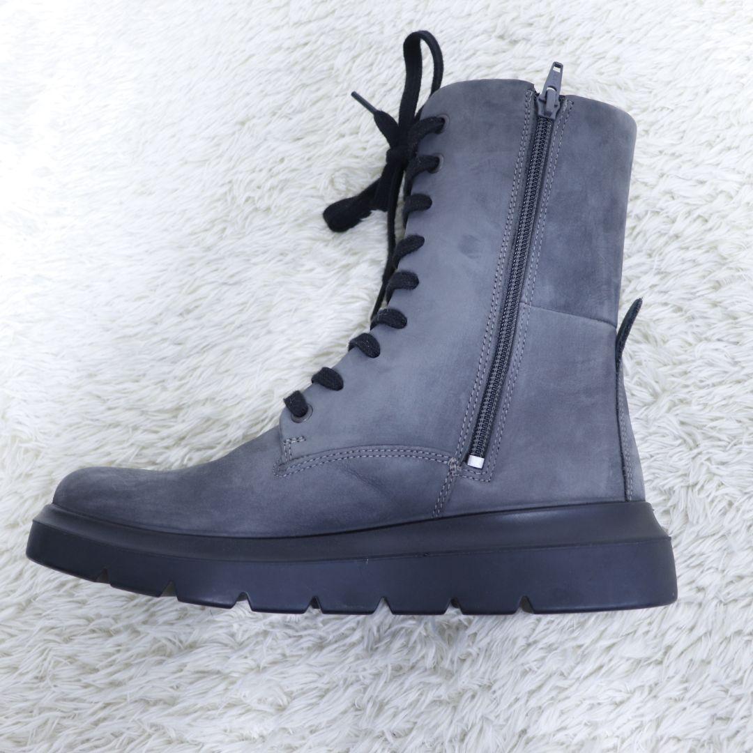 ecco　ヌーベル　レースアップ　サイドジップ　ブーツ　24cm