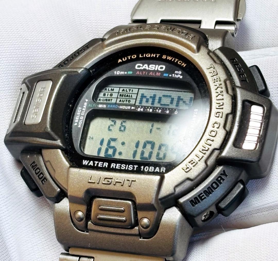 【入手困難】美品 プロトレック PRT-610 チタニウム 腕時計【1-B-⑤】