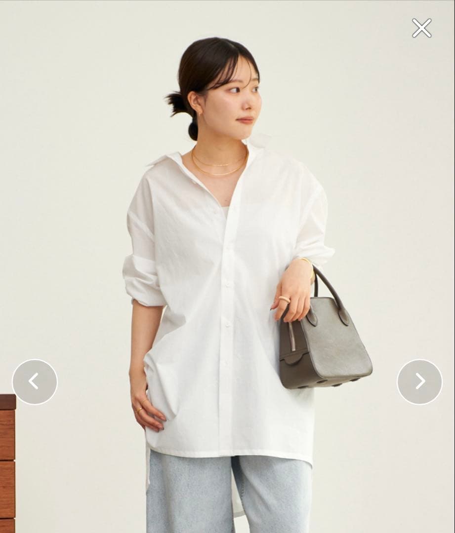 【新品未使用】プラージュウォッシャーロングシャツ