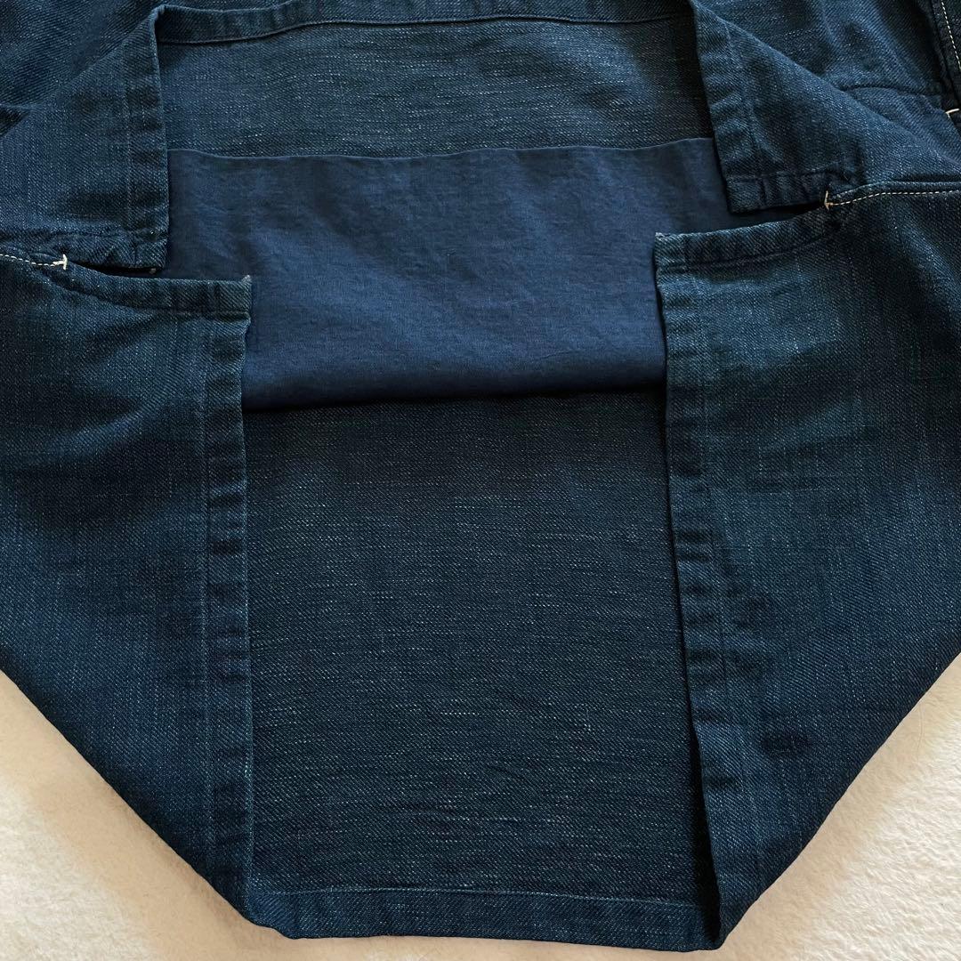 45R インディゴネルの908イージーシャツ　ゴートンくん　カンガルーポケット