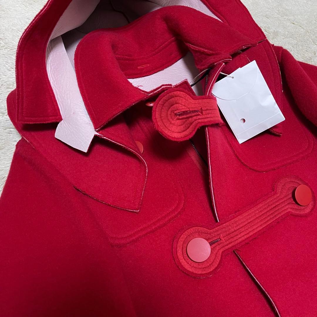 ●未使用タグ付き●MEGMIURA・メグミウラ●ダッフルコート●赤色・36サイズ