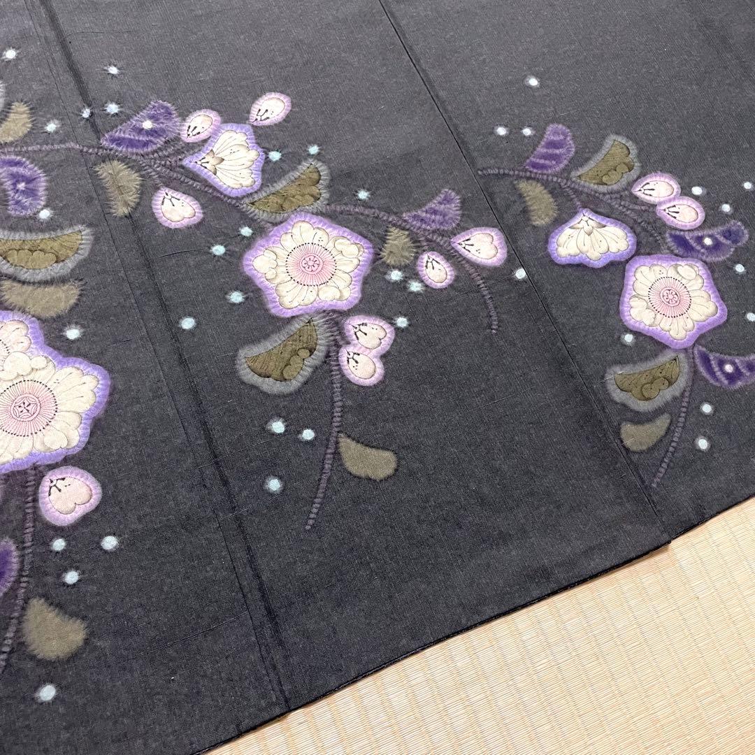 久保田一竹 大変珍しい真綿紬地 幻の辻が花 紋なし