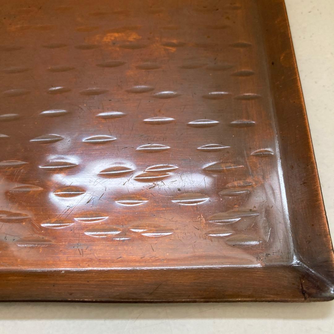 煎茶道具　銅製　打ち出し　急須盆