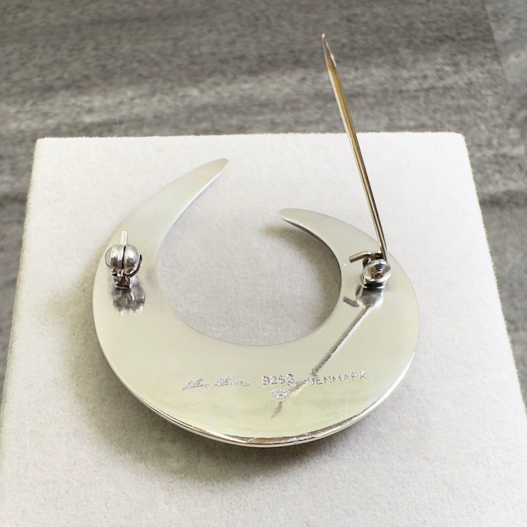 ★美品★ジョージジェン★センハンスハンセン★三日月★ブローチ★HAH★