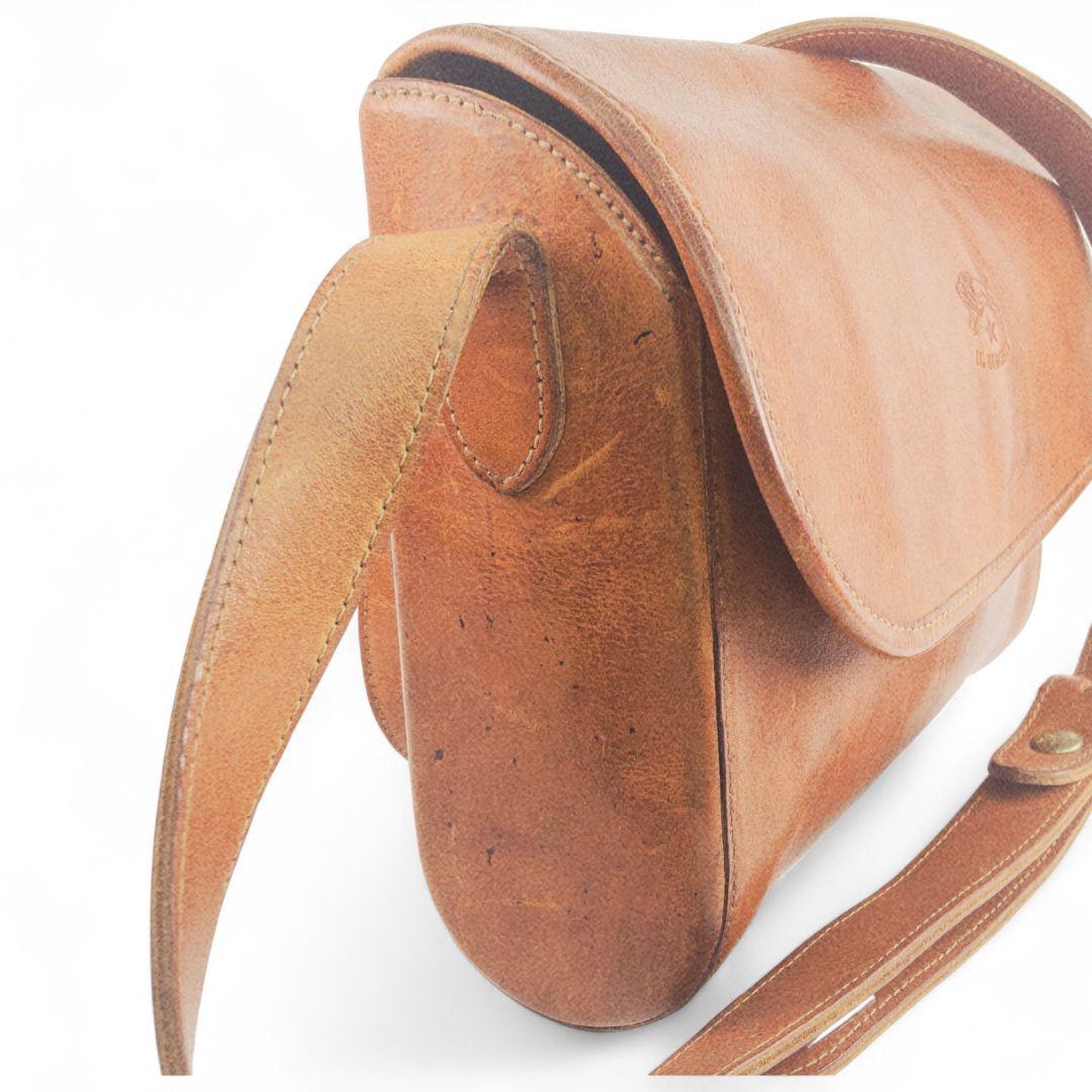 IL BISONTE ブラウンショルダーバッグ