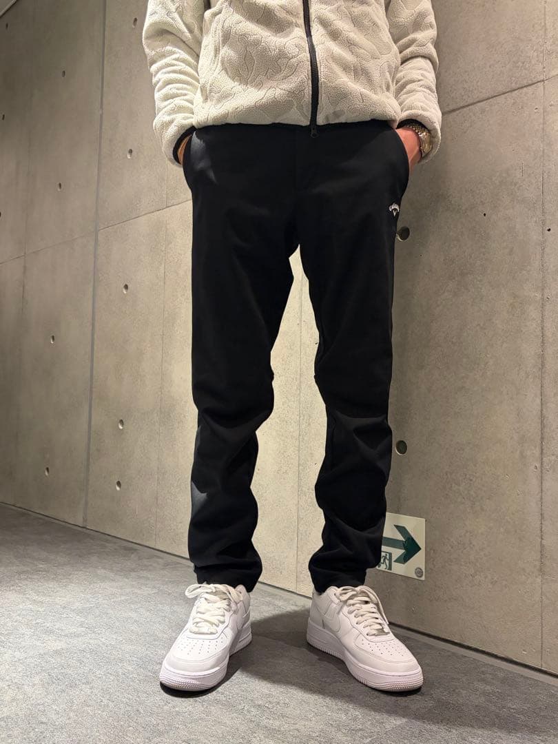 【匿名配送】キャロウェイ　ブラック スリムフィット ゴルフパンツ　裏起毛