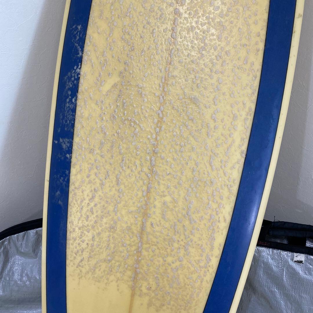 良品　サーフボード　ショートボード　クリーム　ブルー　ブラック　ケース付き