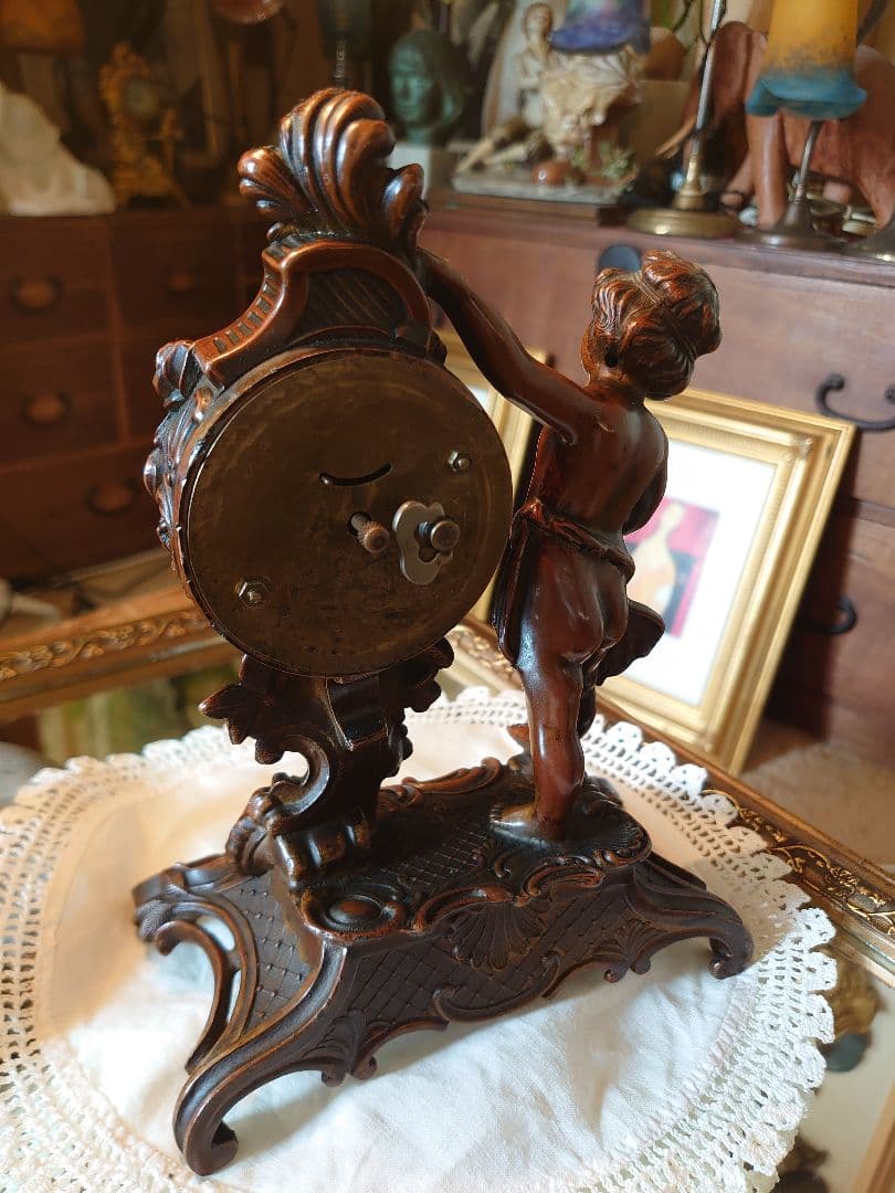 アンティーク 精工舎 天使 置き時計(稼働品)