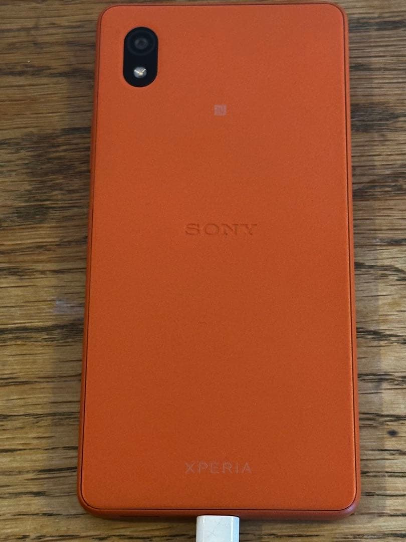 SONY XPERIA Ace III 本体 オレンジ クリアケース付き