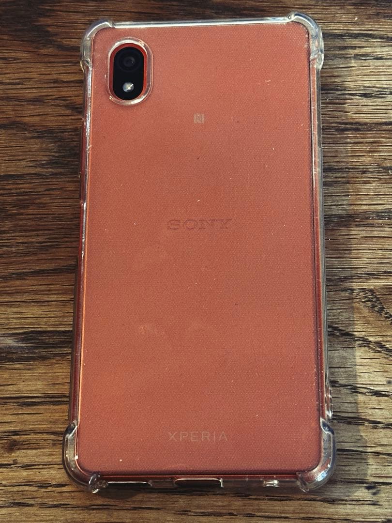 SONY XPERIA Ace III 本体 オレンジ クリアケース付き