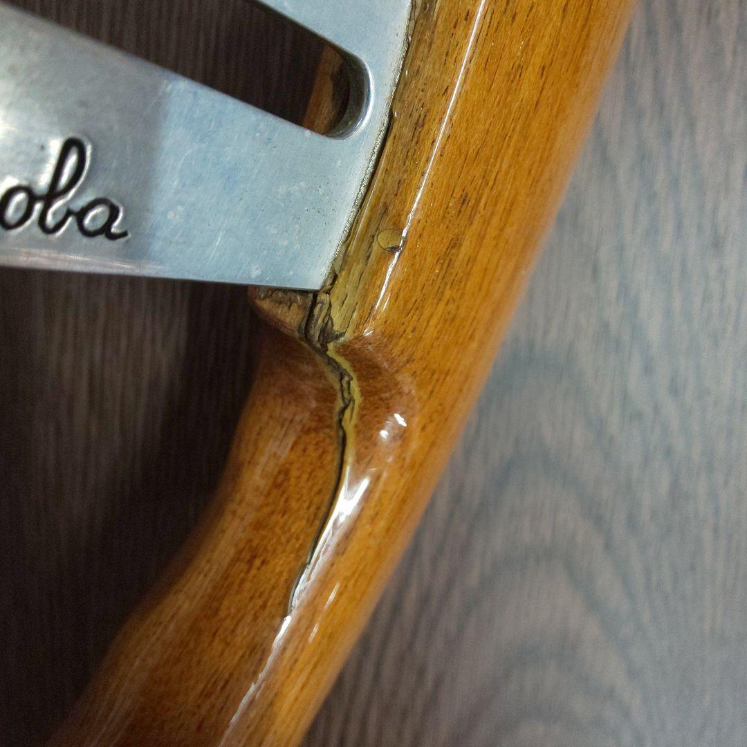 oba ウッド ステアリング 28cm ハンドル 当時物