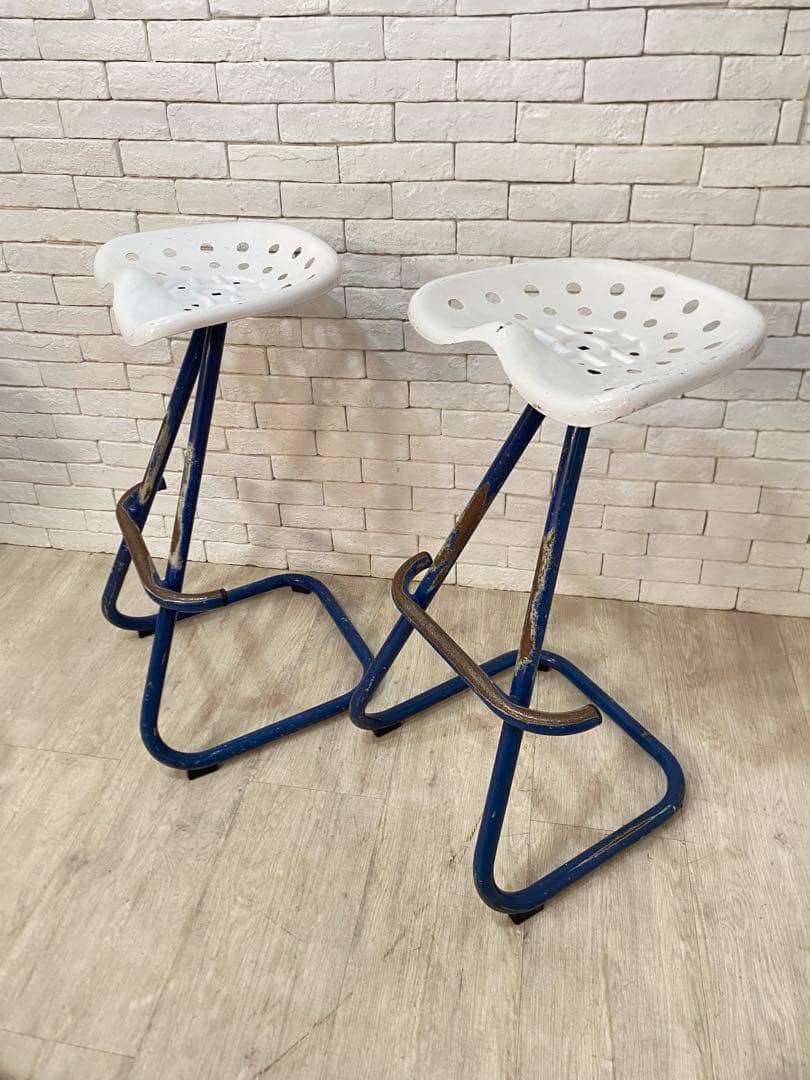 【東京23区配送無料】2脚セット　トラクター　スツール　チェア　カウンター　椅子