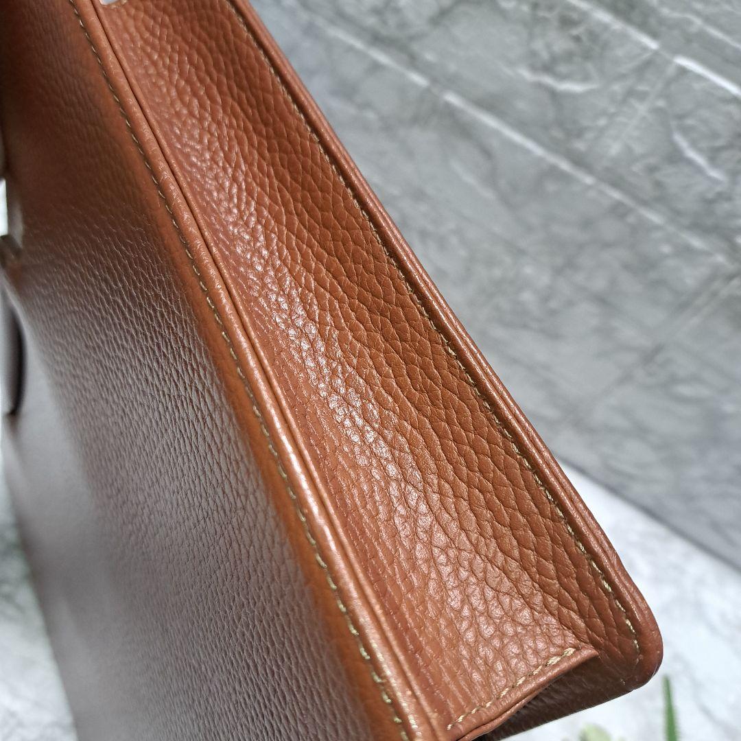 ✨️超美品✨️バーバリー　ビジネスバックノバチェック　オールレザー　ブラウン