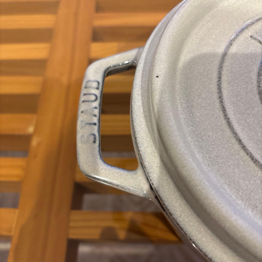 美品　STAUB ラ・ココット カンパーニュ　18cm グレー　ストウブ