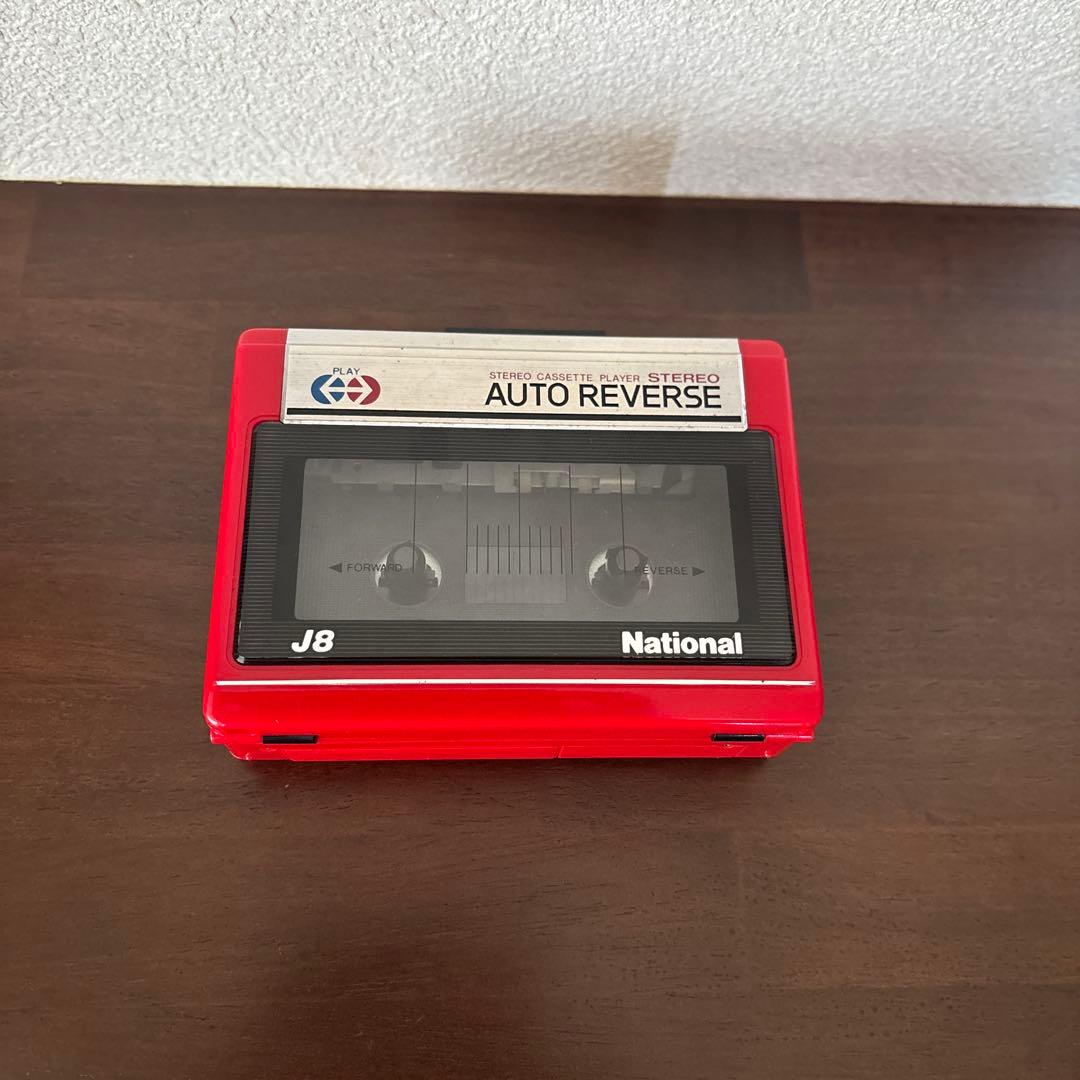 ★人気色レッド★ National カセットプレーヤー　RQ-J8