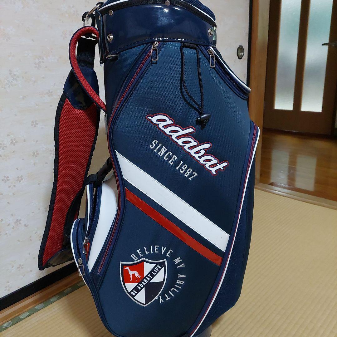 adabat ゴルフバッグ ネイビー ストライプ