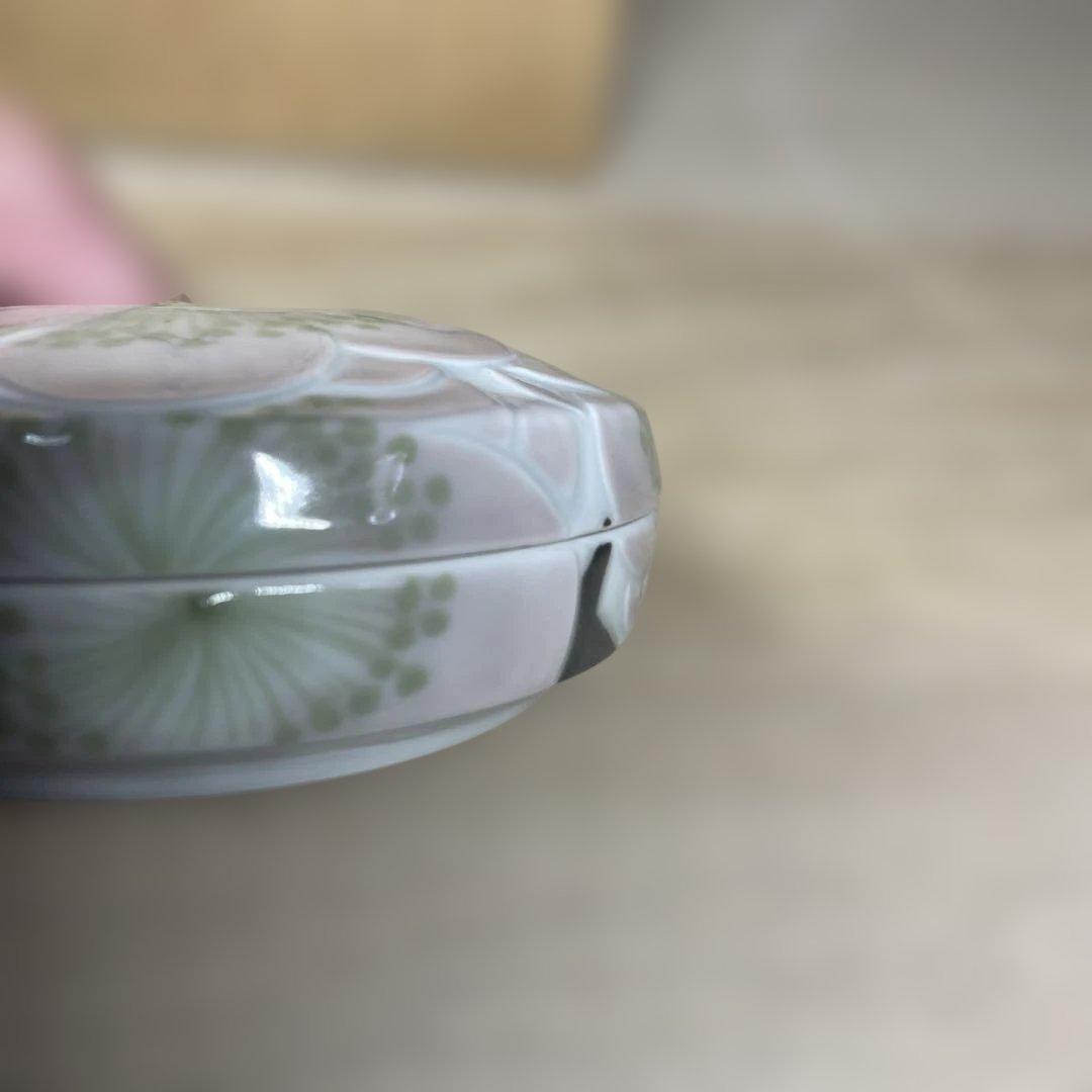 森洋　彩埏梅花文香合　共箱