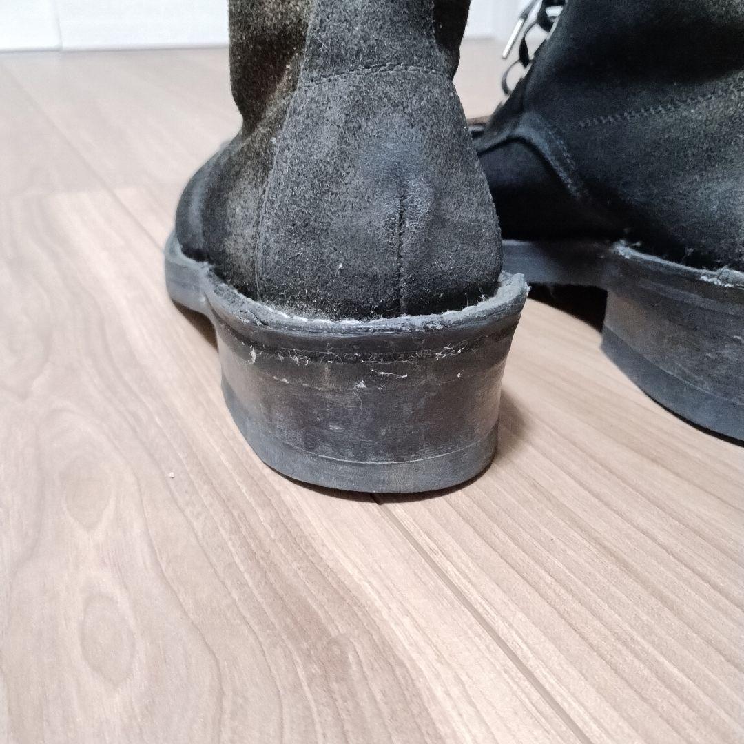 【BEAMS】フリンジ付ダークブラウンスエードワークブーツUS9