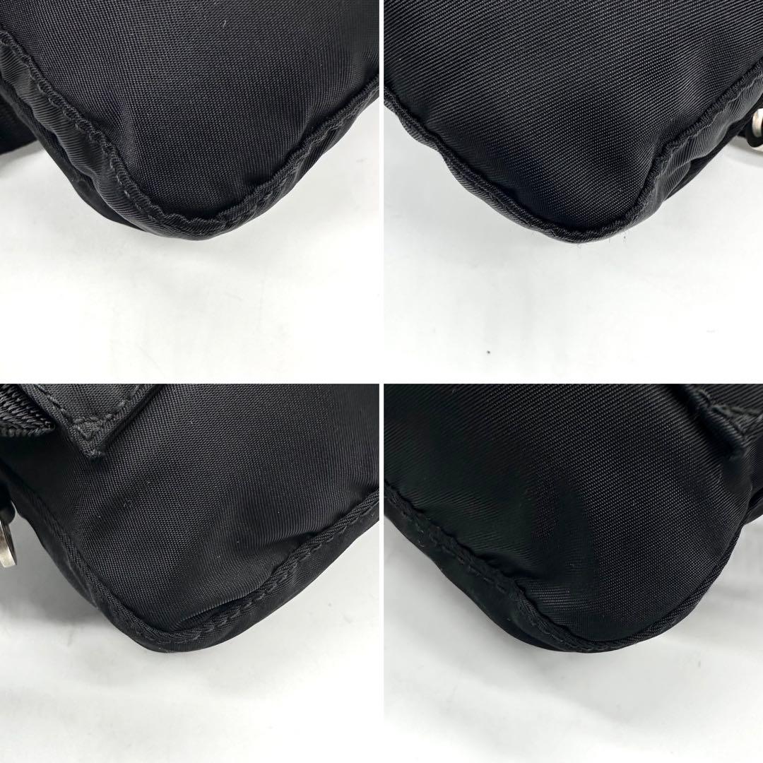 ✨美品✨プラダ ウエストバッグ 三角ロゴプレート ベルト ナイロン ブラック