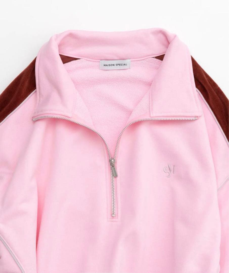 新品　MAISON SPECIAL SideLineHalfZipSweat