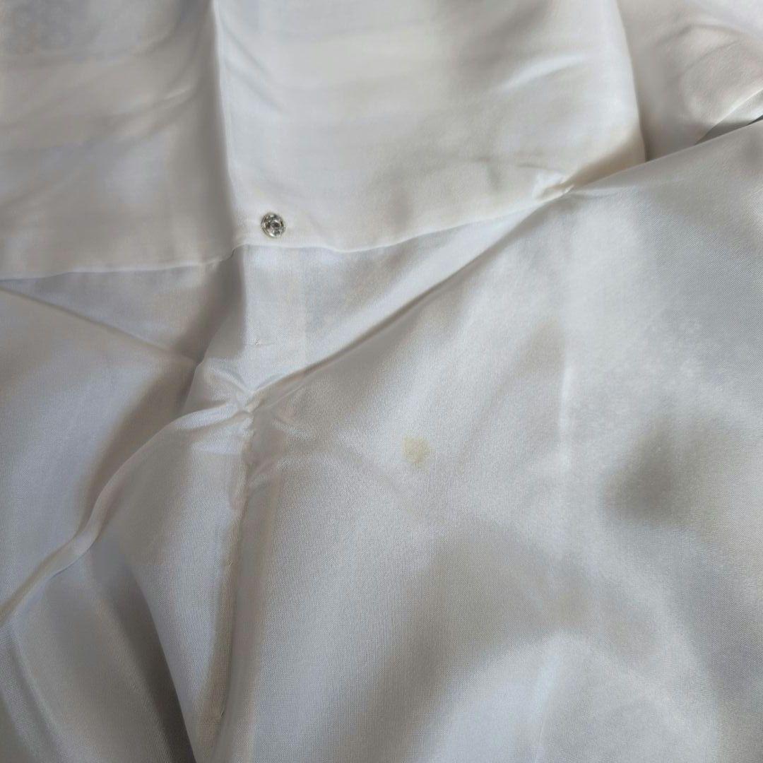 小紋　フルセット　着物　正絹　紺水色グレー　爽やか　花　麻模様　F7