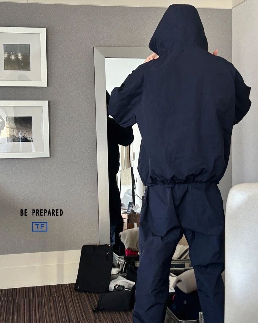 完売限定初期モデルBE PREPARED TFナイロンセット アップ　navy