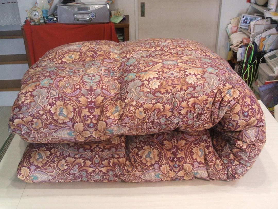 限定新品＊四つ星＊フランス増量１，３キロ＊綿１００％羽毛布団（シングル・Ｐ）