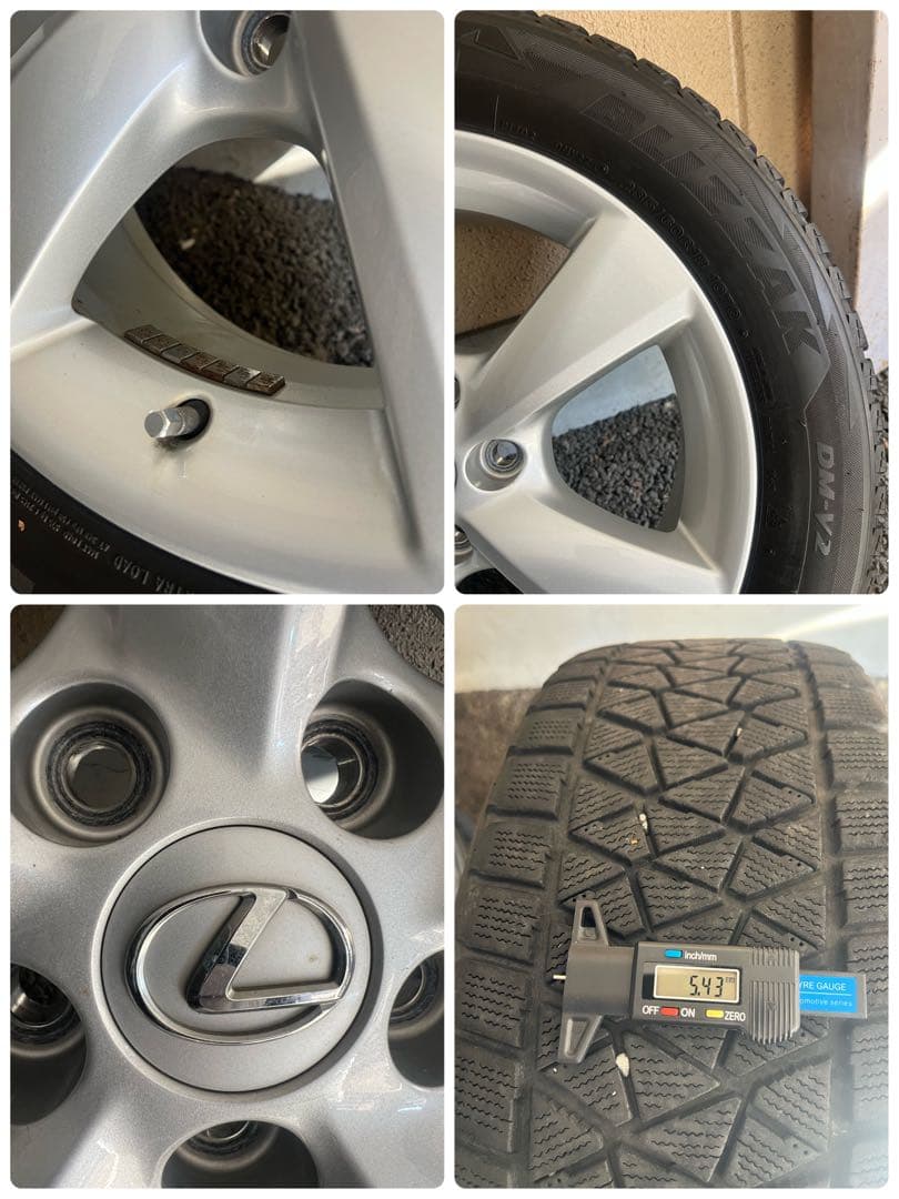 レクサス 初期 RX 18インチ タイヤつきホイール スタッドレス ブリヂストン