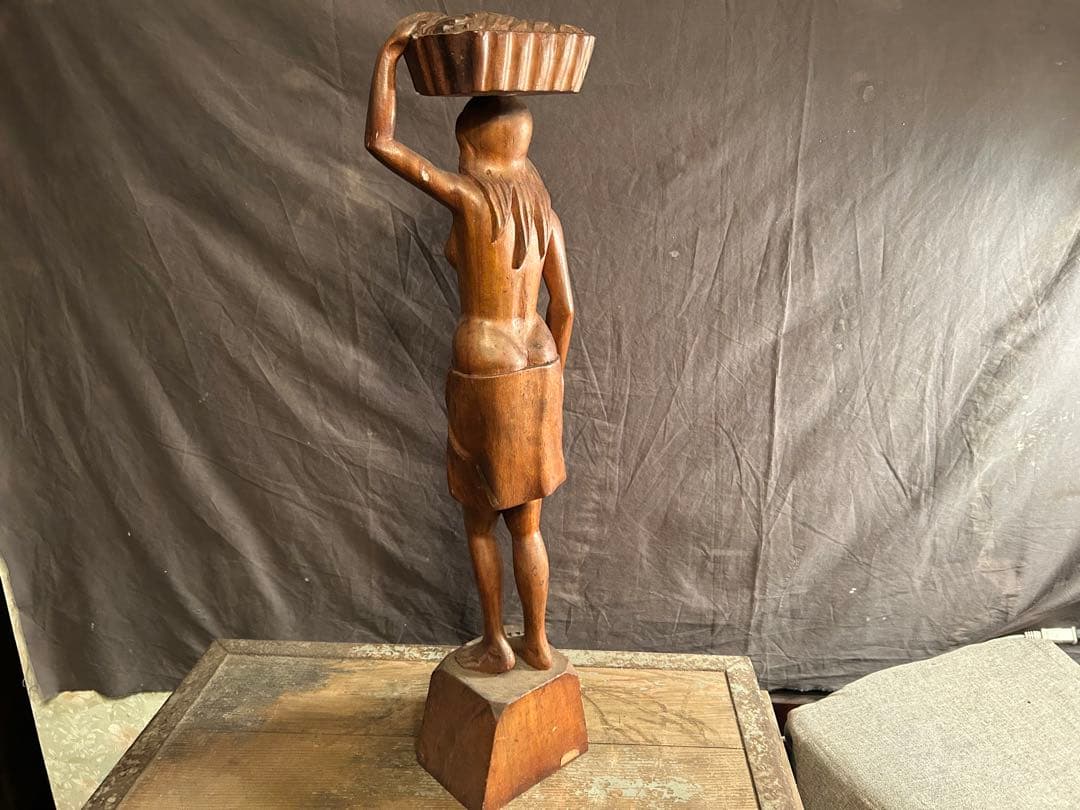 ◉【送料無料】裸婦像　美術品 民芸品 手彫り　アンティーク