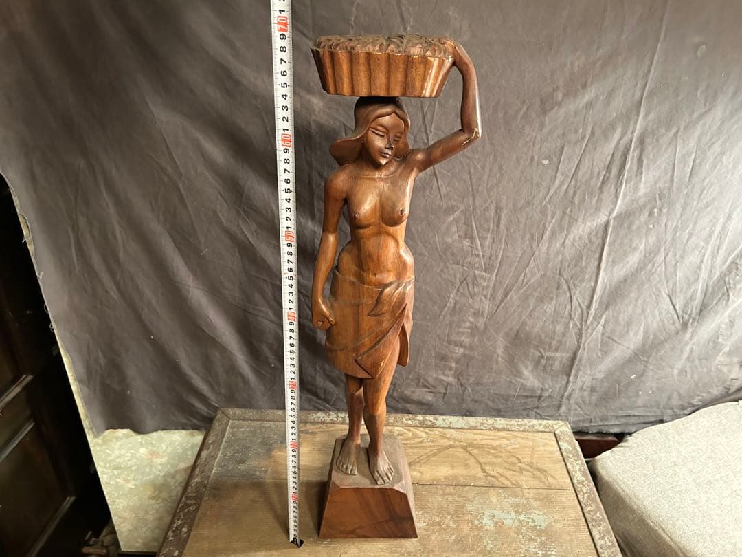 ◉【送料無料】裸婦像　美術品 民芸品 手彫り　アンティーク