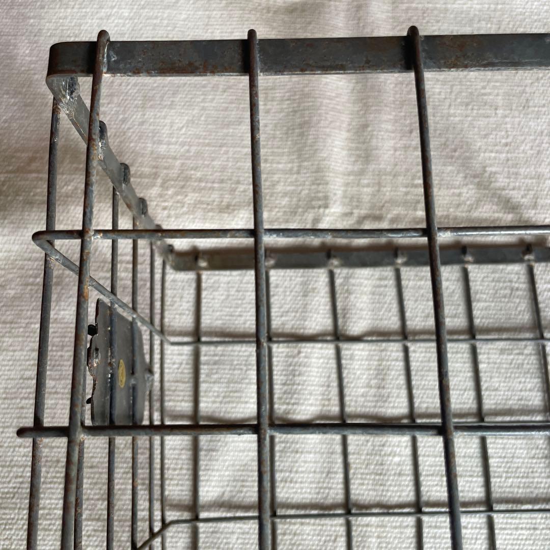 アイアンカゴ　正方形　四角　籠　ワイヤー　シャビー　メッシュ　2個セット