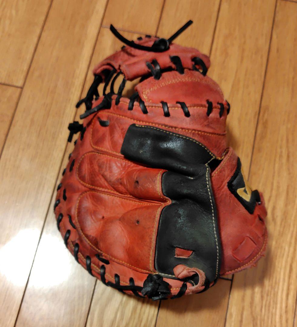 週末限定！！ハタケヤマ　キャッチャーミット　TH-YS2 軟式野球グローブ 赤黒