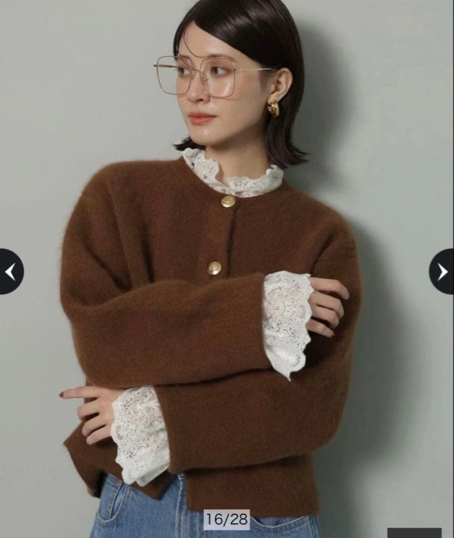 新品 アルページュストーリー 刺繍 レース ブラウス 白 ホワイト