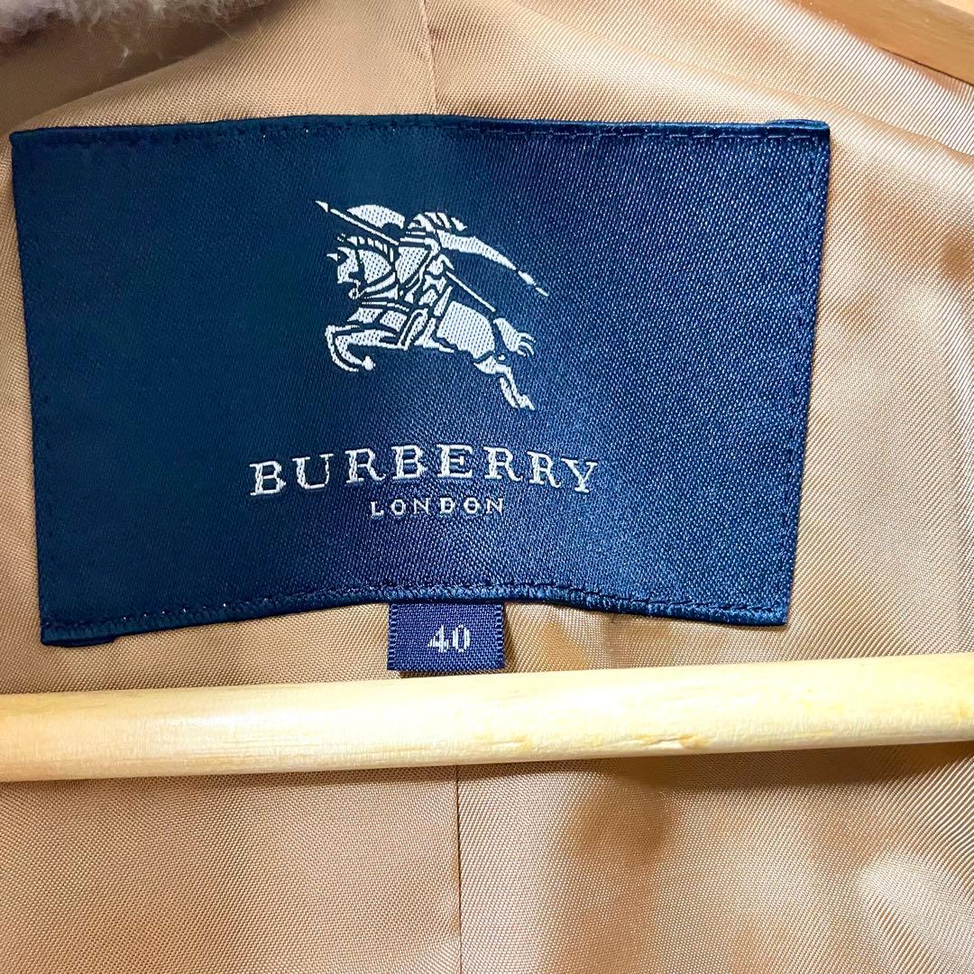 極美品　バーバリー　ダブルフェイス　カシミヤ　コート　ノバチェック　40