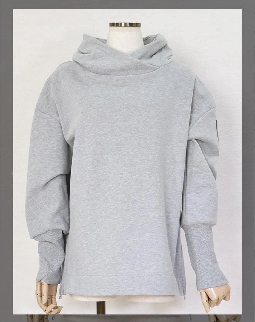 パシオーネ（PASSIONE）裏起毛プルオーバーフーディ　ブラック