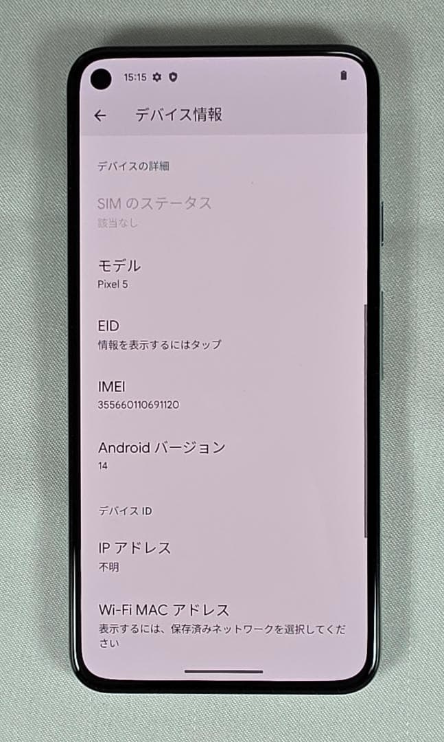 Pixel 5　セージ　SIMフリー