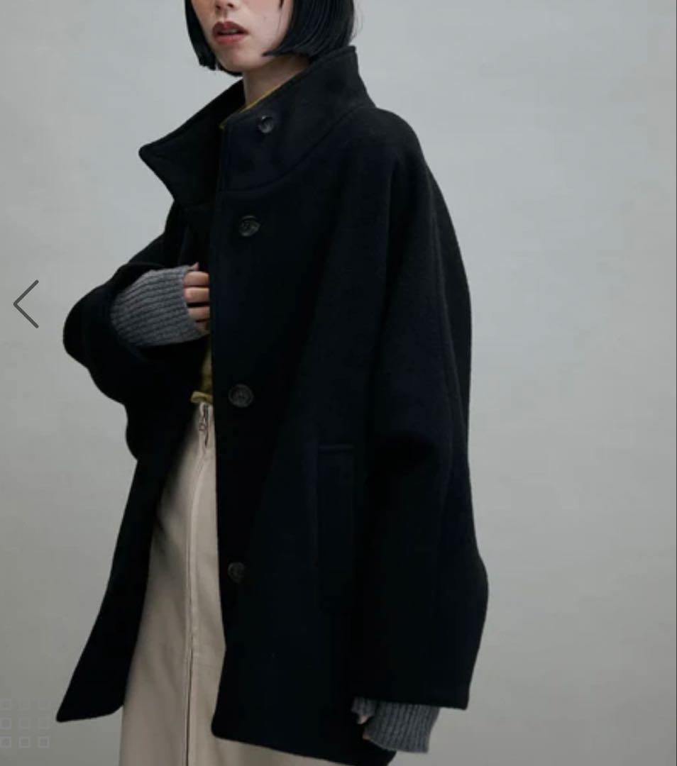 ADAM ET ROPE' FEMME スタンドカラーミドルコート