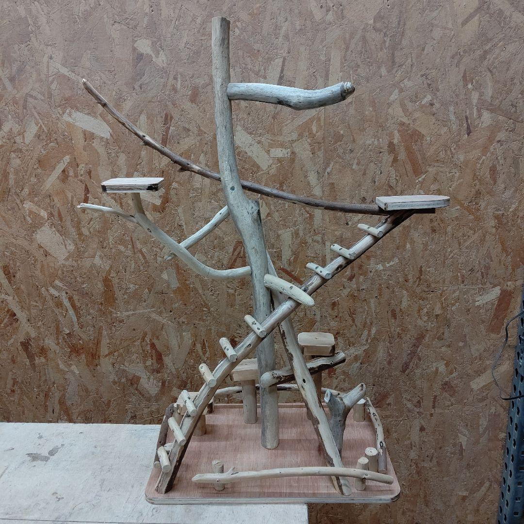 しょうた枠バードアスレチックジム大型(62) 鳥インコ止まり木、流木、