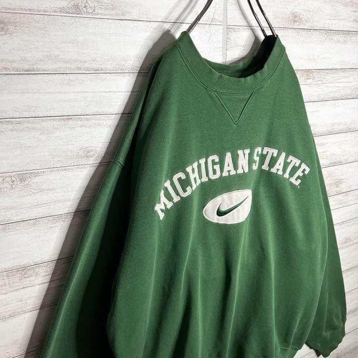 【入手困難!!】ナイキ ✈︎刺繍 アーチロゴ ゆるだぼ ミシガン 裏起毛 肉厚