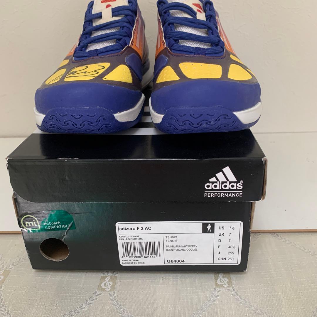 新品未使用　錦織圭　直筆サイン　アディダス　テニスシューズ　アディゼロ　フェザー