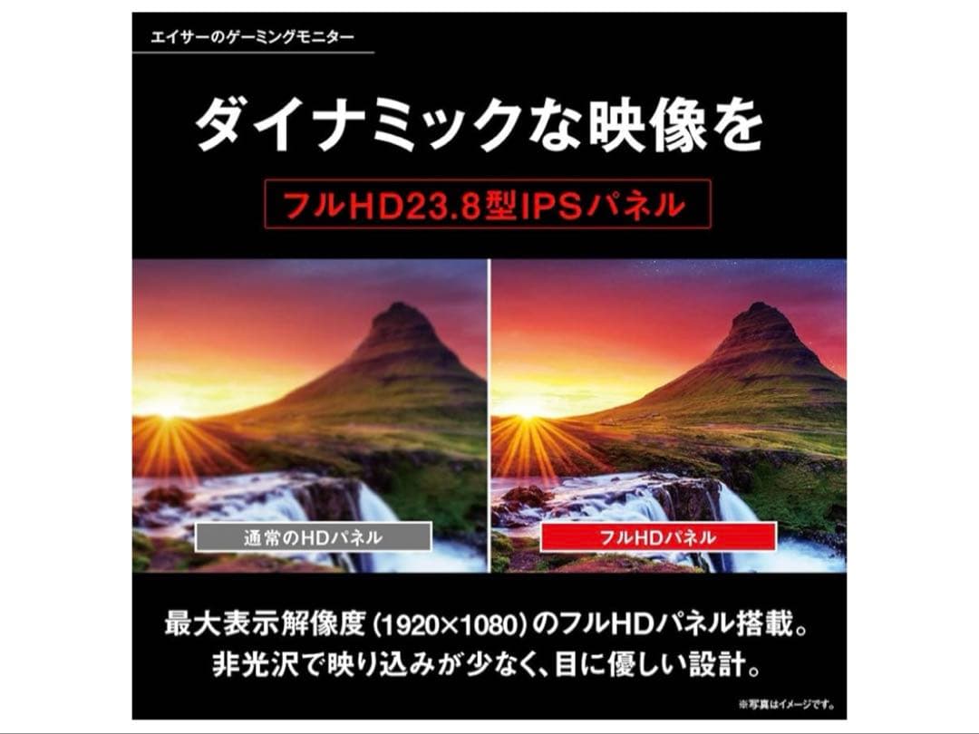 Acer Nitro VG240Ybmiix 23.8インチ ゲーミングモニター