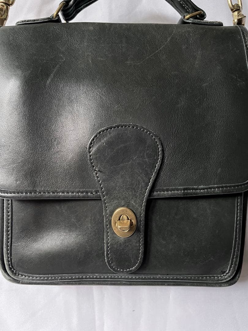 80s old COACH オールドコーチ ショルダーバッグ vintage 緑