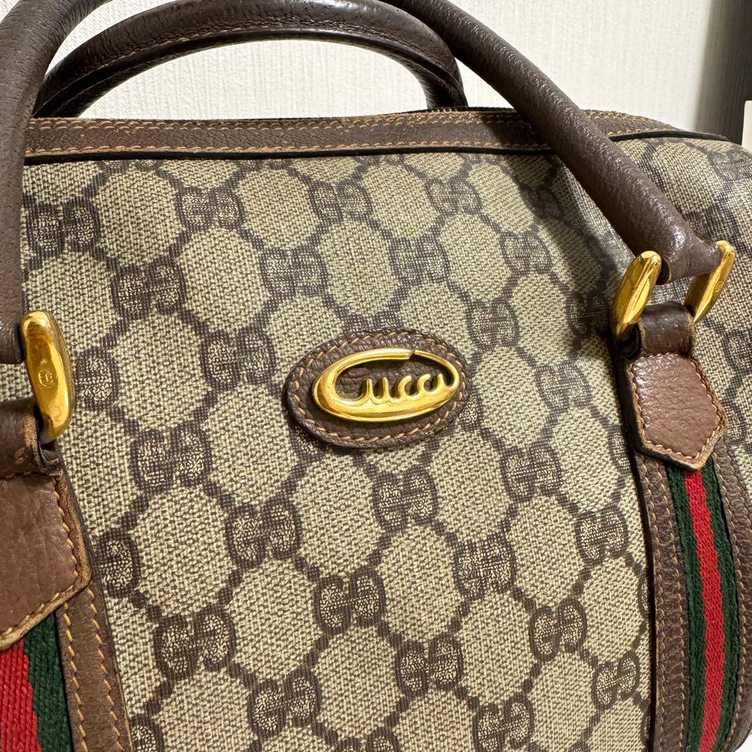 GUCCI グッチ GG柄シェリーライン ハンドバッグ ボストンバッグ