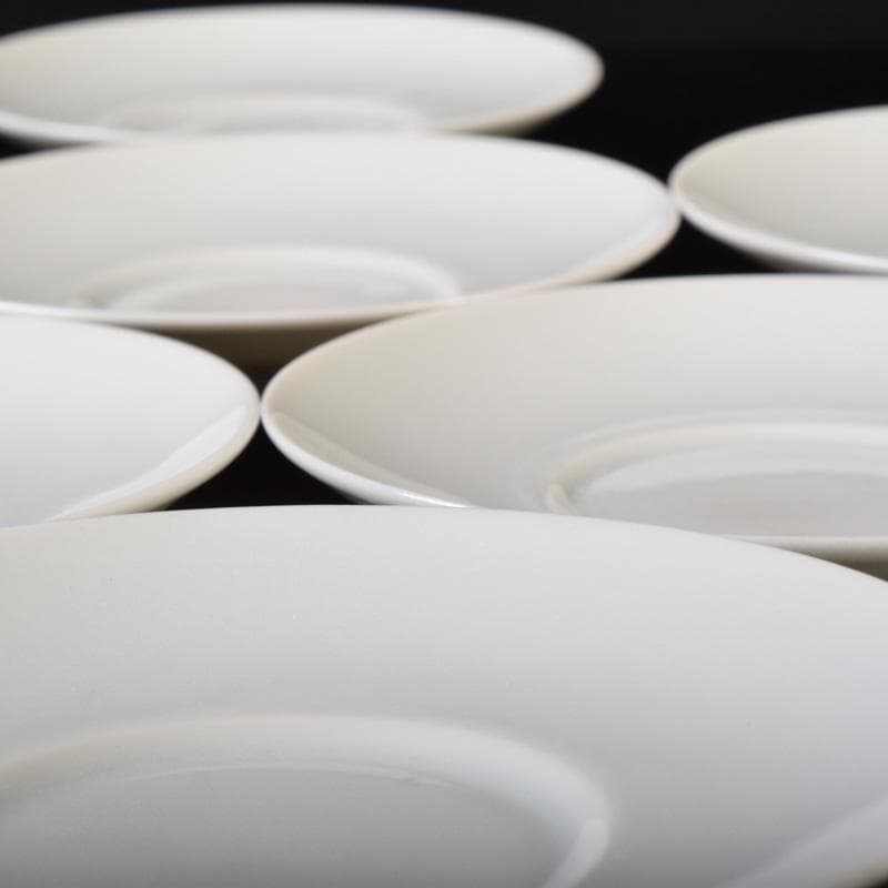 和食器　京焼　御室焼　北村和善作　白磁　吸茶碗　十二客　共布共箱　C　7485