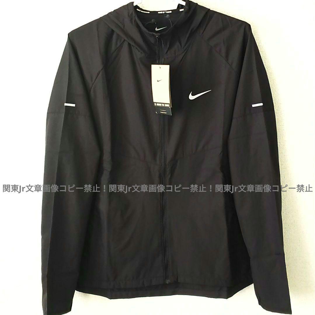 ランニングパーカー BK ウインドブレーカー ウーブン RUN ジャケット M