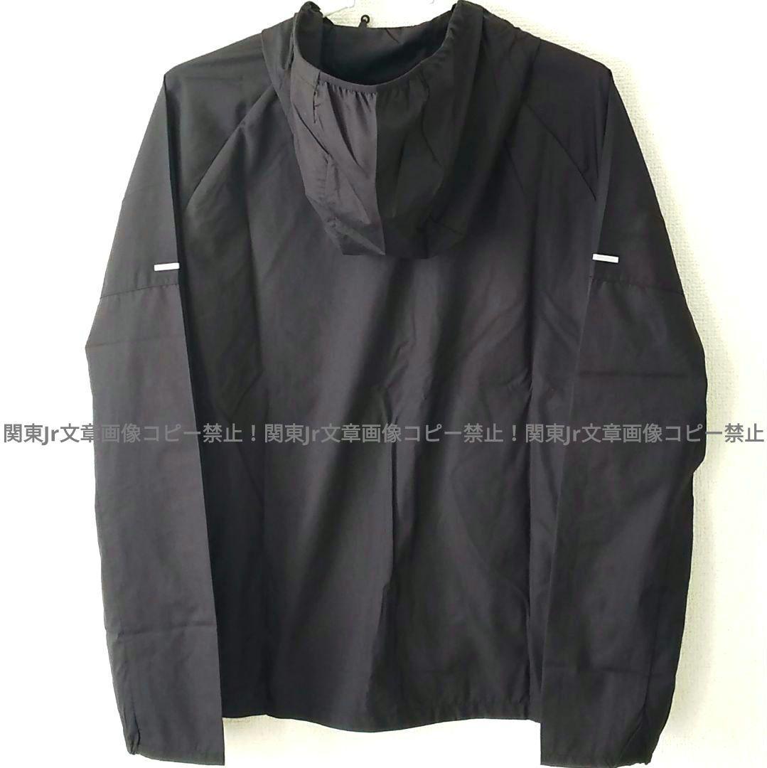 ランニングパーカー BK ウインドブレーカー ウーブン RUN ジャケット M