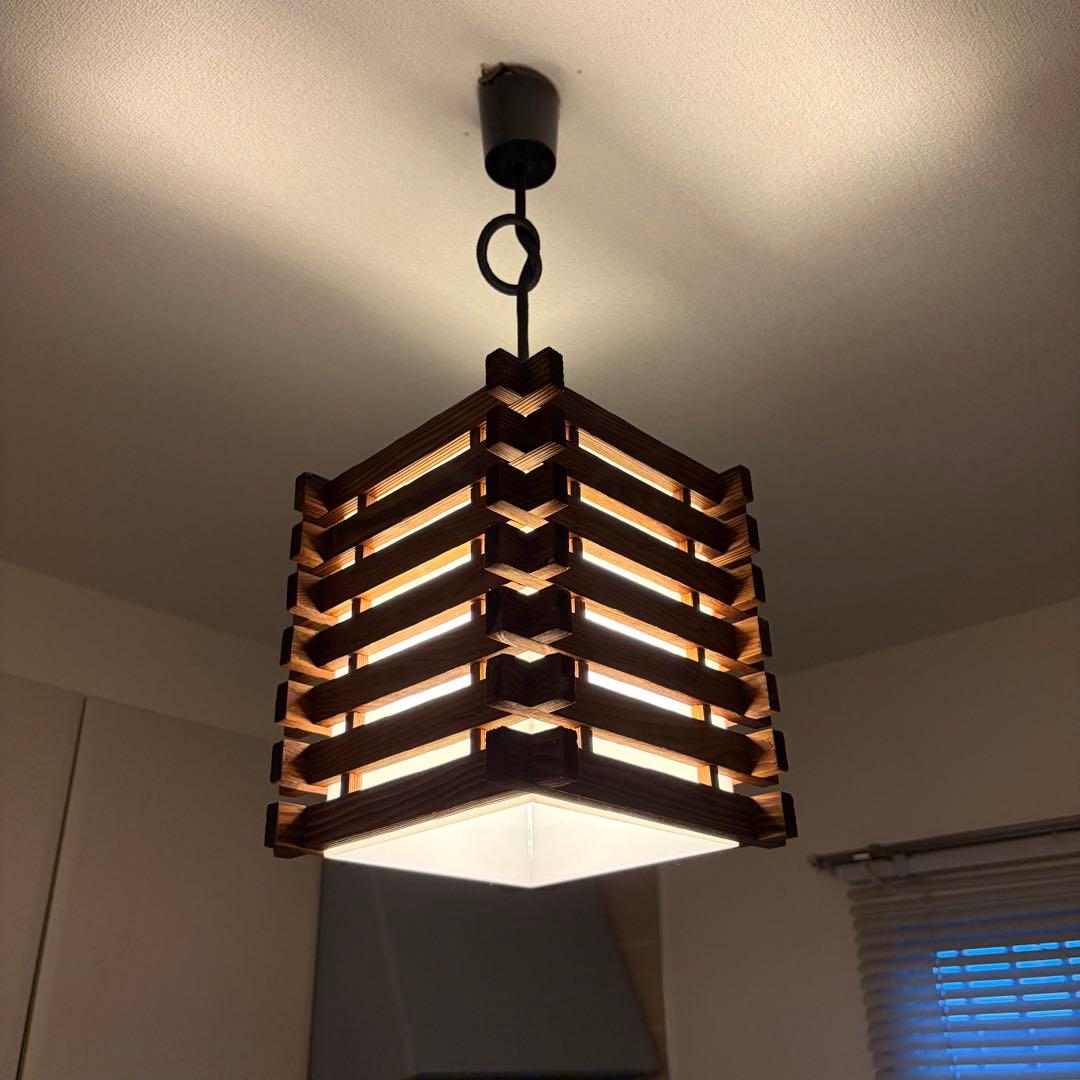 ペンダント　80s ビンテージ　ミッドセンチュリー　モダン　レトロ　和