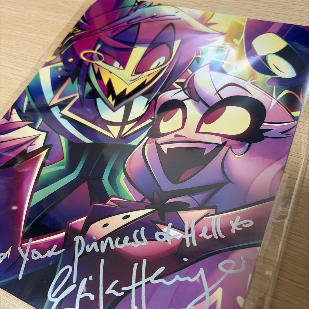 ハズビンホテル アラスター チャーリー 直筆サイン ポスター