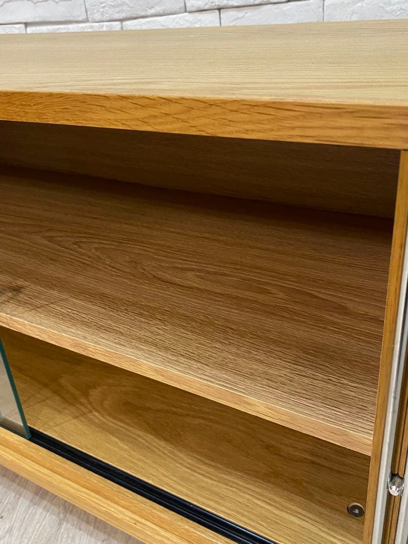 【東京都23区配送無料】無印良品　シェルフ　棚　テレビ台　ガラスケース　￼サイド