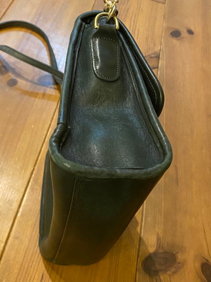 オールドコーチ Old COACH ダークグリーン ショルダー バッグ 80年代